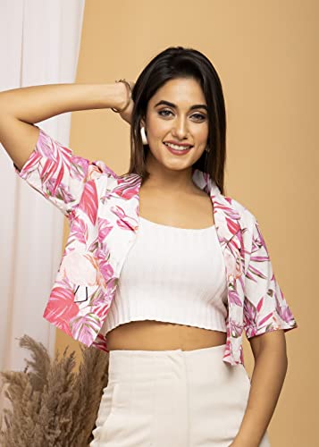 Image of Women's Pure Cotton Digital Printed Regular Fit Shirt
