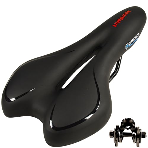 DeSicher Sportfahrt Bequemer Ergonomischer Sportsattel mit Memory Schaum und Gel Atmungsaktiv Stoßdämpfend Druckentlastend Fuer Rennrad MTB Speed Damen und Herren