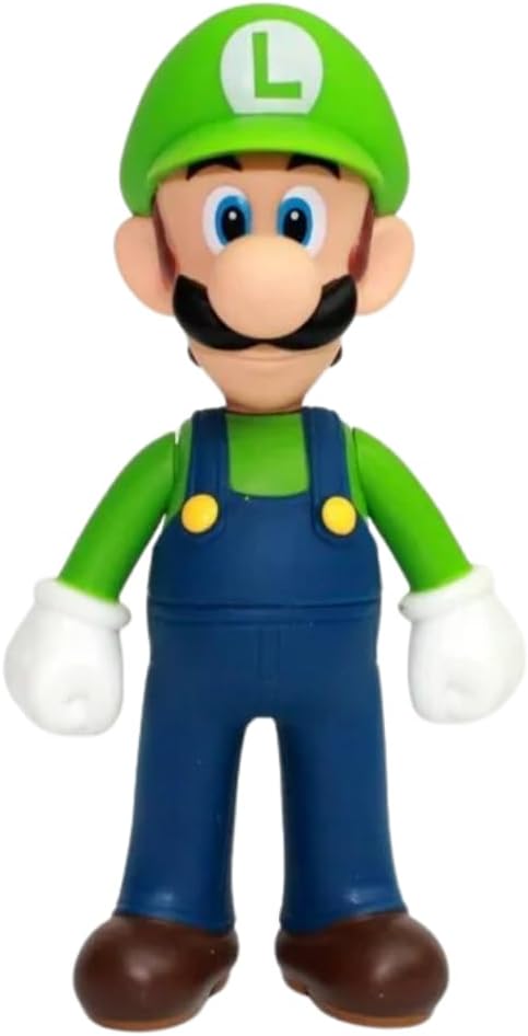 FUNFOB Mario Toys Action Figures Height -11CM Collectible Gifting PVC Multicolour (Mario Green Blue)