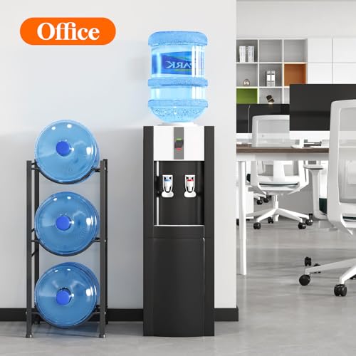 Lifewit Wasserspender Regal 3 Stufen, Wasserbehälter Regal trag. 126 lb/57 kg, Robuster Wasserlagerregal Wasserflaschenständer mit 3 Fässer, Abnehmbar Wasserspenderständer für Zuhause Wohnzimmer Büro