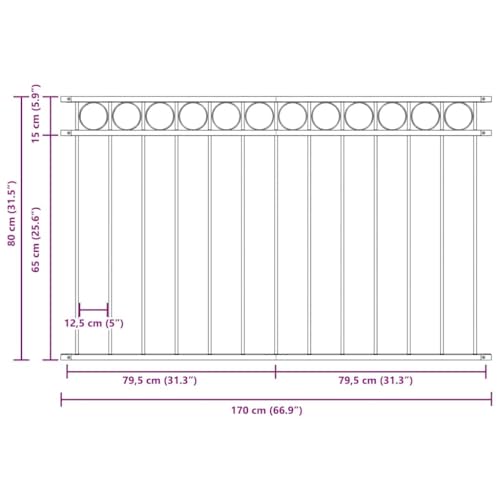 vidaXL Modernes Outdoor Stahlzaunpaneel | Weiß 1.7X0.8 m Wetterfest Langlebig Metallkonstruktion Einfacher Zusammenbau Geeignet für Gärten & Höfe Gartenbarriere Einzäunungen Sicherheitsrechteck