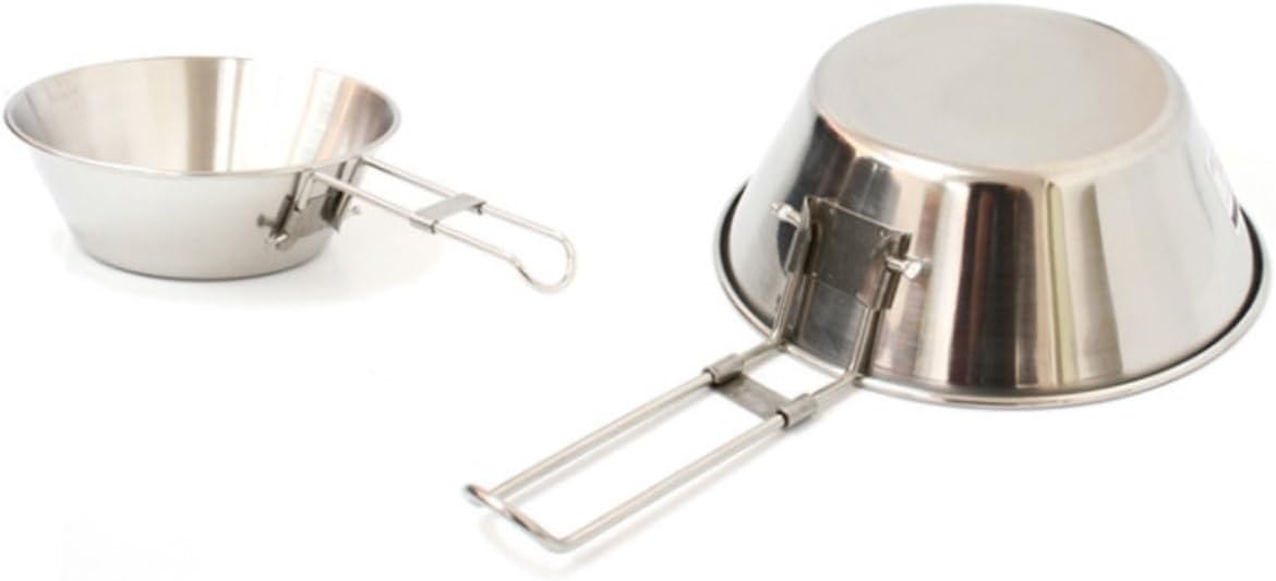Camping Kitchen Utensil Outdoor 304 Stainless Steel Folding Bowl Picnic Barbecue Mountaineering Camping Portable Cooker for Outdoor Cooking