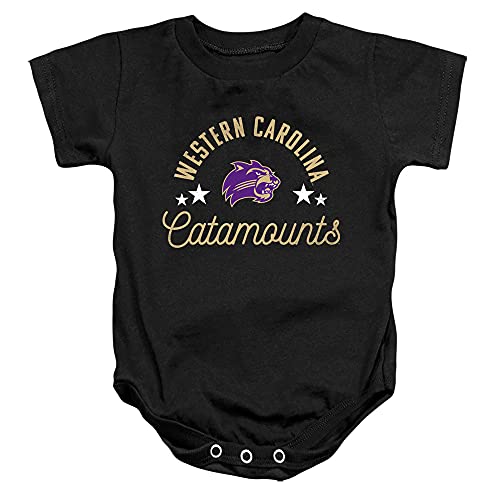 Western Carolina University Official Catamounts Unisex Infant Snap Suit for Baby,Black, 12 Months