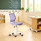 FurnitureR Kompakter Klassenstuhl, ergonomischer Sitz für Schule, Rückenlehne aus atmungsaktivem Netzgewebe, höhenverstellbar, Zeichenzimmerstuhl für Kinder, leicht zu bewegen, 360 °, Morandi-Violett