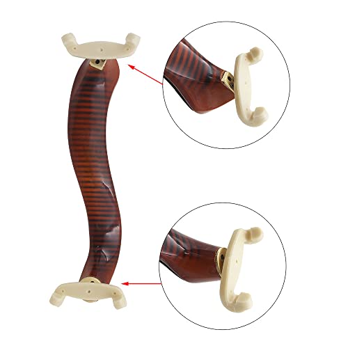 Entemah Violin Shoulder Rest Maple Wood for 3/4 4/4 Violin Fiddle with Cleaning Cloth