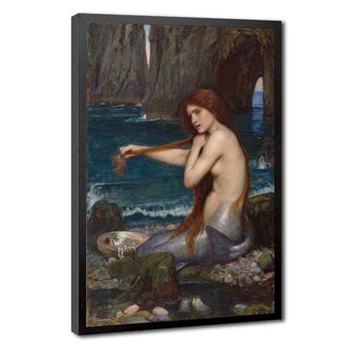 John William Waterhouse Sirène décoration murale salon tableau toile 40x61