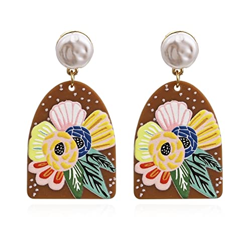 Boucles d'oreilles imprimées en perles pour un look d'été chic
