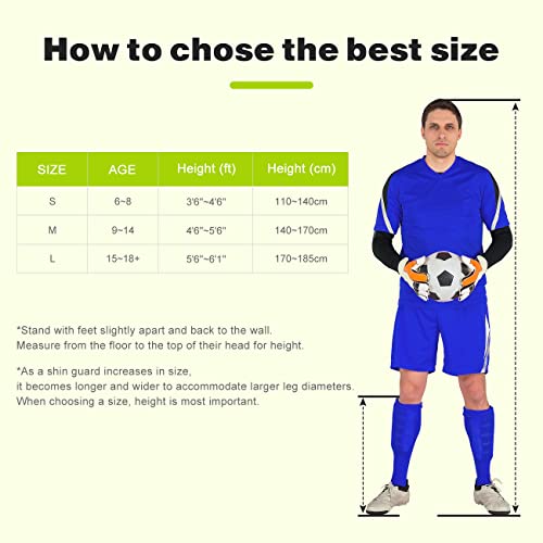 Soccer Football Shin Guards With Ankle Protection, Super Protective Flexible Low-Profile Adult,Youth, Junior #TOP5
