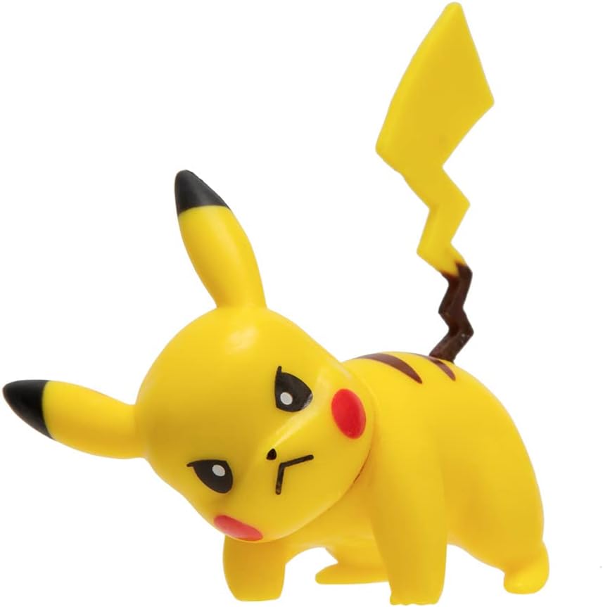 Bandai Pokémon 8 Battle Figures - Pikachu, Eevee (Eevee), Dratatin (Appletun), Togepi, Caninos (Growlithe), Mimiqui (Mimikyu), Raichu and Brutalibré (Hawlucha) - JW2687