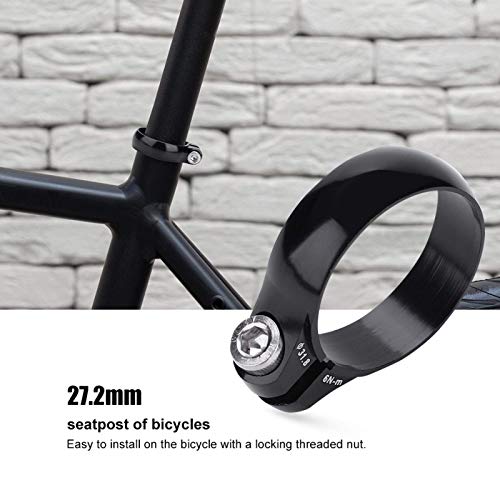 VGEBY 1 zacisk sztycy rowerowej, 31,8 mm, super lekki zamek sztycy rowerowej, do 27,2 sztycy rowerowej, akcesoria (czarne)