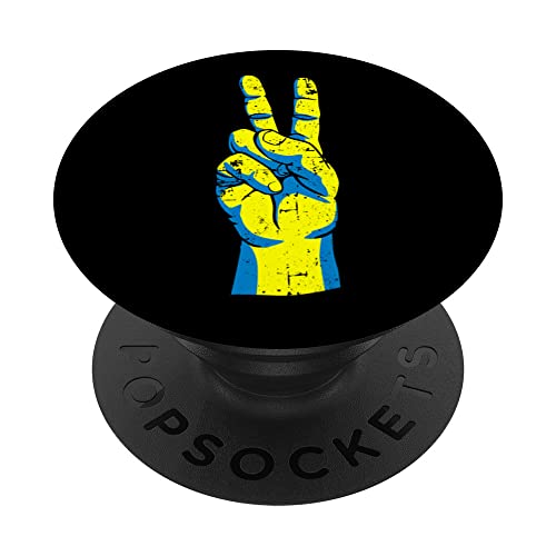 Signo de paz símbolo de mano vintage estilo envejecido diseño PopSockets PopGrip Intercambiable Cover