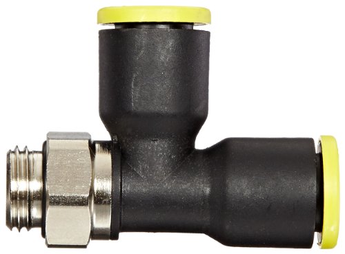 Image of Legris 3193 10 13 Nylon & Nickel-Plated Brass Push-to-Connect Fitting, Run Tee, 10 mm Tube OD x 1 /4 inch BSPP Male
