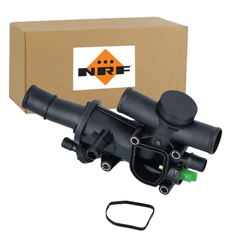 NRF 725281 Thermostat d'eau avec boîtier avec joints avec capteur 83°C Compatible avec FORD Focus Mk2 3/5 portes DA, HCP, DP S-Max Mk1 WA6, PEUGEOT 308 I 3/5 portes 4A, 4C 307 3/5 portes 3A/C, CITROËN