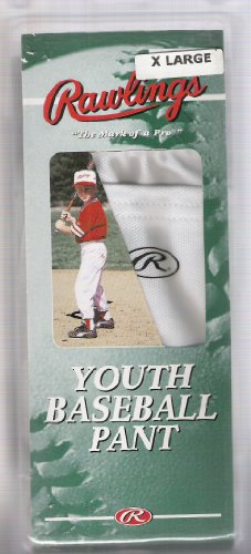 Rawlings Youth Baseball Pant (White X.large)