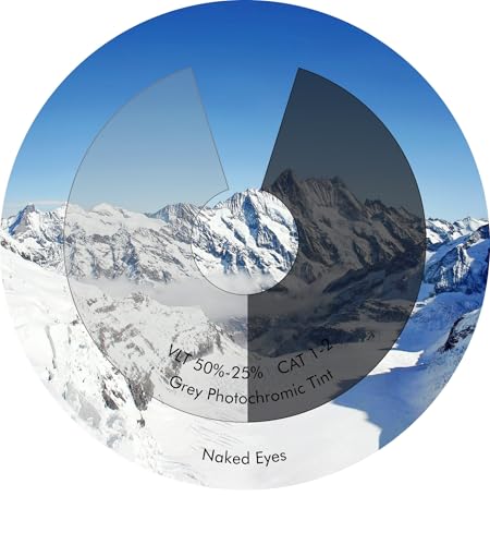 Image of Replacement Lenses Compatible with RayBan Meta Skyler RW4010 52mm AI Glasses, UV Protection, Transition