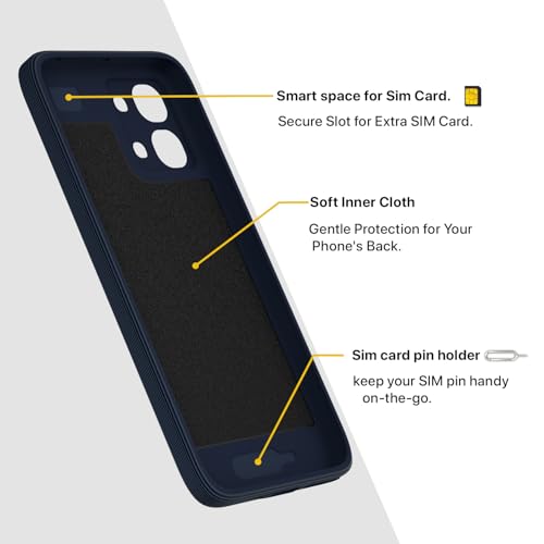 Image of Pikkme Back Cover for Oppo F31 5G / Oppo F33 5G Soft Matte Silicone Mag-Safe Design (Mag-Safe Not Support) Camera Protection | Slim Fit Bumper Cover (Blue)