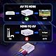 Portta Component zu HDMI Konverter RGB YPbPr + R/L to HDMI Converter Video (YPbPr) Audio zu HDMI Adapter 1: 1 Übertragung Unterstützung HD 1080P für PS2 PS3 STB Xbox360 DVD HDTV/Projektor/Monitor