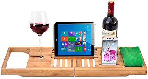 Bathtub Rack Bamboo Bath Tray Bath Rack With Extending Sides Mug/Smartphone Holder, Metal Frame For Book And Tablet,Placement Of Wine Bathroom Trays (Color : Brown, Size : 70cm x 22cm) Bathroom bathtu