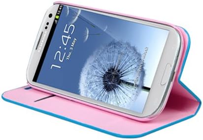 MYBAT Thousand Eight(TM) for Samsung Galaxy S3 S III i9300 Glittering Jacket(with Diamante Belt) + [Free LCD Screen Protector Shield(Ultra Clear)+Touch Screen Stylus] (Z Diamante Belt Wallet Blue)