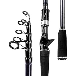 Cañas Travel FIQARO CañAs De Pescar,CañAs De Pescar Spinning Carbono Ultraligero 3,6 m 1,8 m caña de Pescar telescópica M Power Travel Casting Spinning Pole (Color : White, Length : 2.1M)