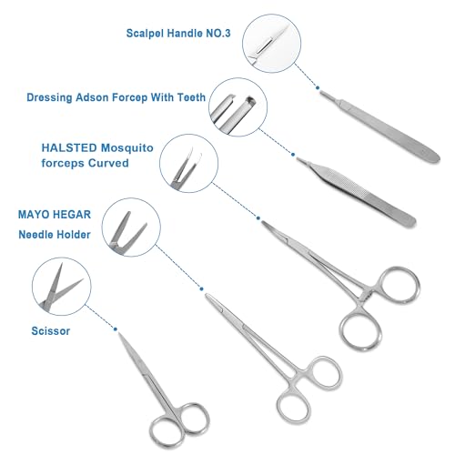 Image of Suture Practice Kit,Silicone Suturing Pad with Wound Closure Trainer for Nursing,Vet and Medical School Training,Education Only.
