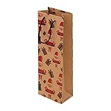 Detalles del paquete: hay 4 bolsas de papel de vino de Navidad con asa de cuerda, múltiples patrones exquisitos en la bolsa, por ejemplo, árbol de Navidad, corona, Papá Noel, oso, muñeco de nieve, cajas de regalo, etc. Te proporciona más opciones de embalaje.