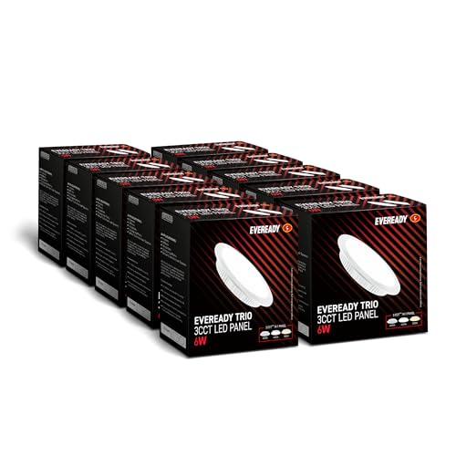 Image of Eveready 6W LED Trio Panel, Inbuilt 3CCT Modes (6500K-4000K-3000K), 4kV Surge Protection, Round, Pack of 10