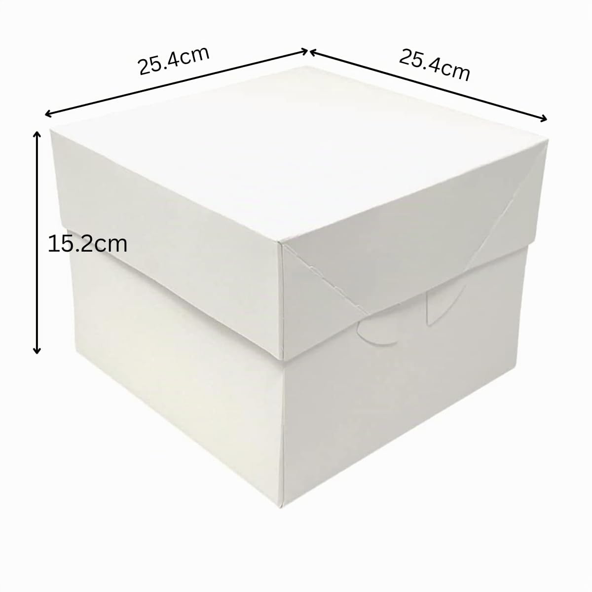 Decoraciondulce - Confezione da 10 Scatole Bianche per Trasporto di Torte con Coperchi (25,4 X 25,4 X 15,2 Cm.)