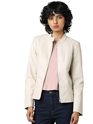Image of ONLY Women Brown Leather Jacket