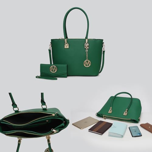 Image of Mia K Collection Crossbody Shoulder Handbag for Women, PU Leather Pocketbook Top-Handle Purse Tote-Satchel Bag