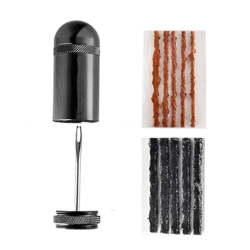 YHT Puncture Plug Repair Kit Tubeless Bike Tire Repair Kit with Tyre Plugger and 10 PCS Tyre Repair Plugs for MTB and Road Bicycle Tyres