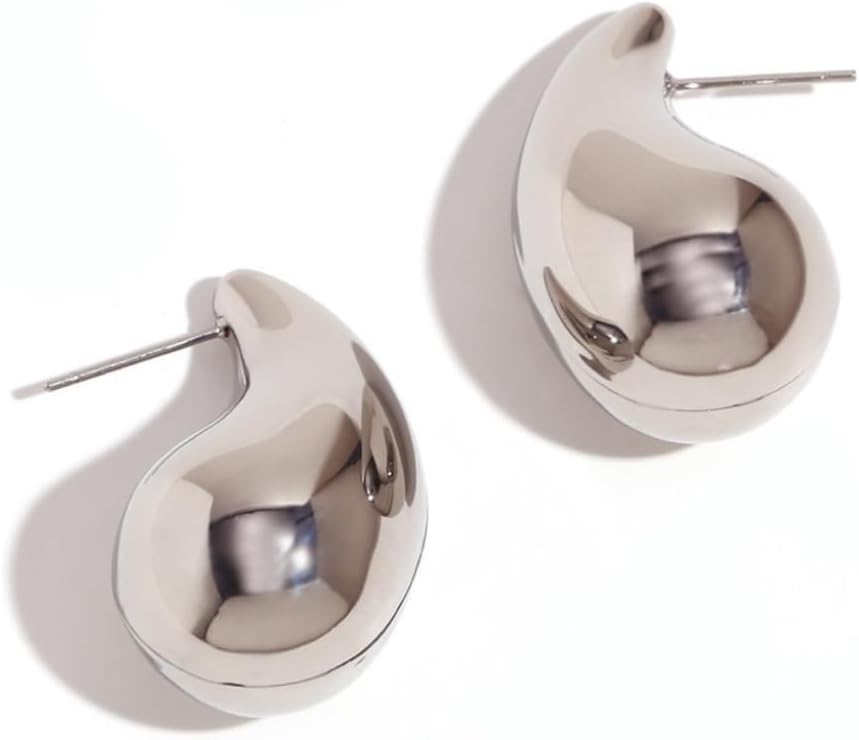 Bernice 18K Gold-Plated Stainless Steel Pear-shaped Stud Earrings for Women