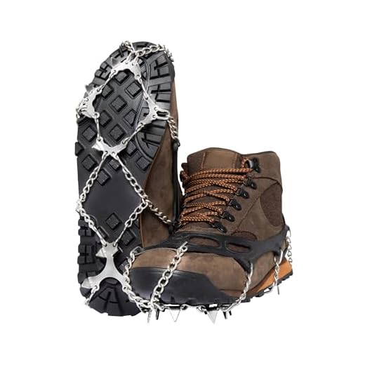 Yatta Life Ice Spikes - Stainless Steel Crampons - Anti Slip Winter Grippers - Traction Cleats - Durable Snow Teeth Grips - Ideal for Walking, Jogging, Running, Hiking, Climbing (Black, Small)