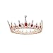 Produktbild Hochzeit Krone Tiara Blume Braut Prinzessin Queen Crown Vintage Strass Stirnband für Braut und Brautjungfer (rot)