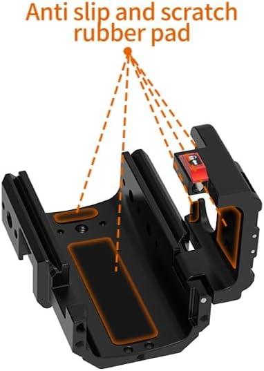 FEICHAO Protective Frame Housing Shell with 1/4 Screw Hole Quick Release Base Cold Shoe Mount Expansion Adapter Compatible with Osmo Pocket 3 (Basic Version)