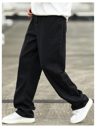 Verdusa Men's Vintage Jeans Straight Leg Denim Pants with Pockets4