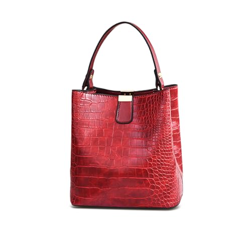 NICOLE & DORIS Sac Seau Femme Petit Sac a Main Crocodile Sac Bandouliere Chic Mini Sac Epaule PU Cuir Sacs Besace Pochette pour les Voyages, Shopping, Travail...