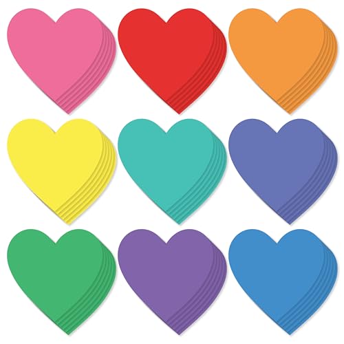 Paper Heart Cutouts 108 Count 3 x 3