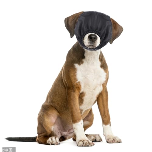 Operitacx 安定したペット用アイマスク 軽量通気ナイロン素材 犬猫兼用光遮断アイパッチ グルーミングやトリミング時のストレス軽減に適した