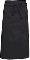 FAME F54 Full Length Bistro Apron with 2 Pockets - Durable 65/35 Poly-Cotton Twill, Soil Release, 32x28 Inch