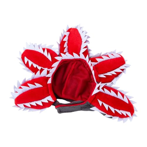 Haustier Hut Demogorgon Cosplay Requisiten Zubehör Kopfbedeckung Weiches Halloween Neuheit Haustier Hut (A, Einheitsgröße)
