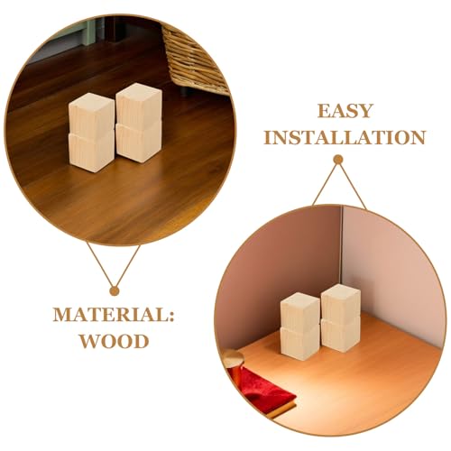 Elevadores de muebles de madera, alzadores antideslizantes para patas de mesa y sofá 4