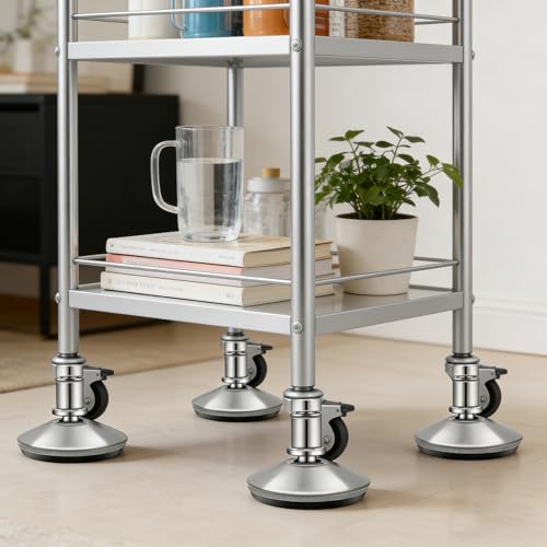 Roulettes pivotantes de bureau pour conversion facile en pieds fixes