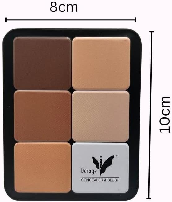 Daroge Professional Makeup Blush & Contour Palette, Rechargeable/Refillable Invisible Cover Advanced Look 12 Color Blush, Contour & Powder Palette 0.84oz