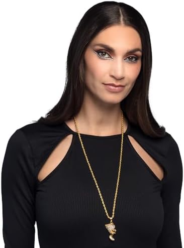 Boland 64563 Egypt Pharaoh Necklace, 77 cm, Chain with Pendant, Gold, Fashion Jewellery, Accessories for Costumes, Carnival, standard size, Silver image 4