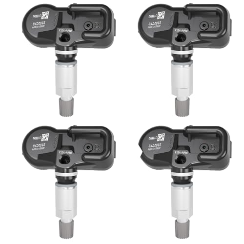 4 Pack Pre-Programmed TPMS Sensors, 315MHz Tire Pressure Monitoring System Sensor, OEM Replacement PMV-107J 42607-33021 42607-33011 42607-06011, Compatible with Toyota Lexus Scion Pontiac Vibe