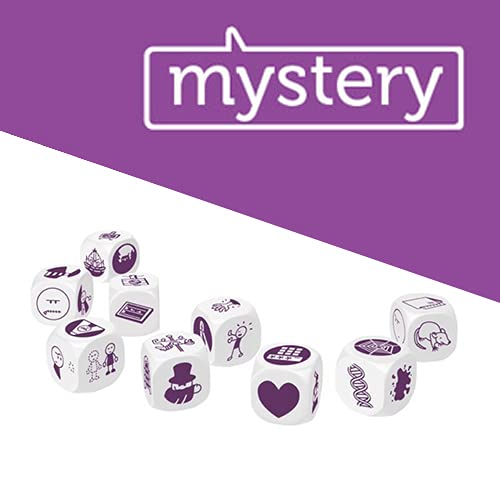 Asmodee Italie, Rory's Story Cubes Mistery (Violet), Jeu de Dés pour Créer des Histoires, Édition en Italien, 8079