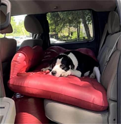 image for CALOER Thicked Inflatable Car Air Mattress with Pocket,Headboard,Pillo