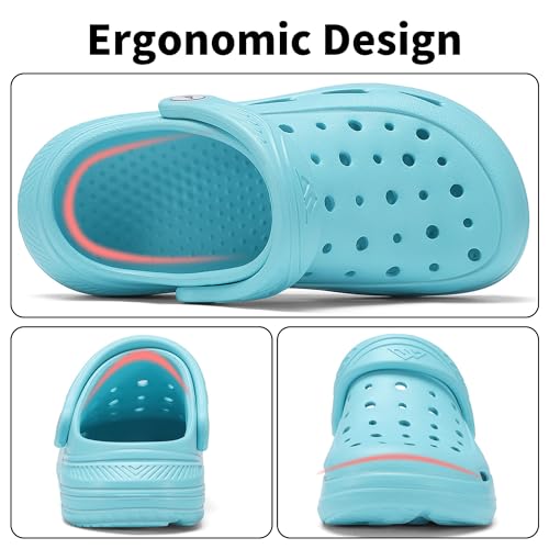 Image of Kids Tie Dye Garden Clogs for Boys Girls | Lightweight Slip-On Water Shoes with Arch Support