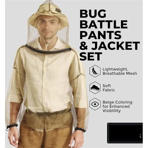 Mosquito Suits para Adult Outfitters Mosquito Suit Ropa Repelente para Hombres Mujeres, Malla a Prueba de Insectos para Jardinería miniatura 3